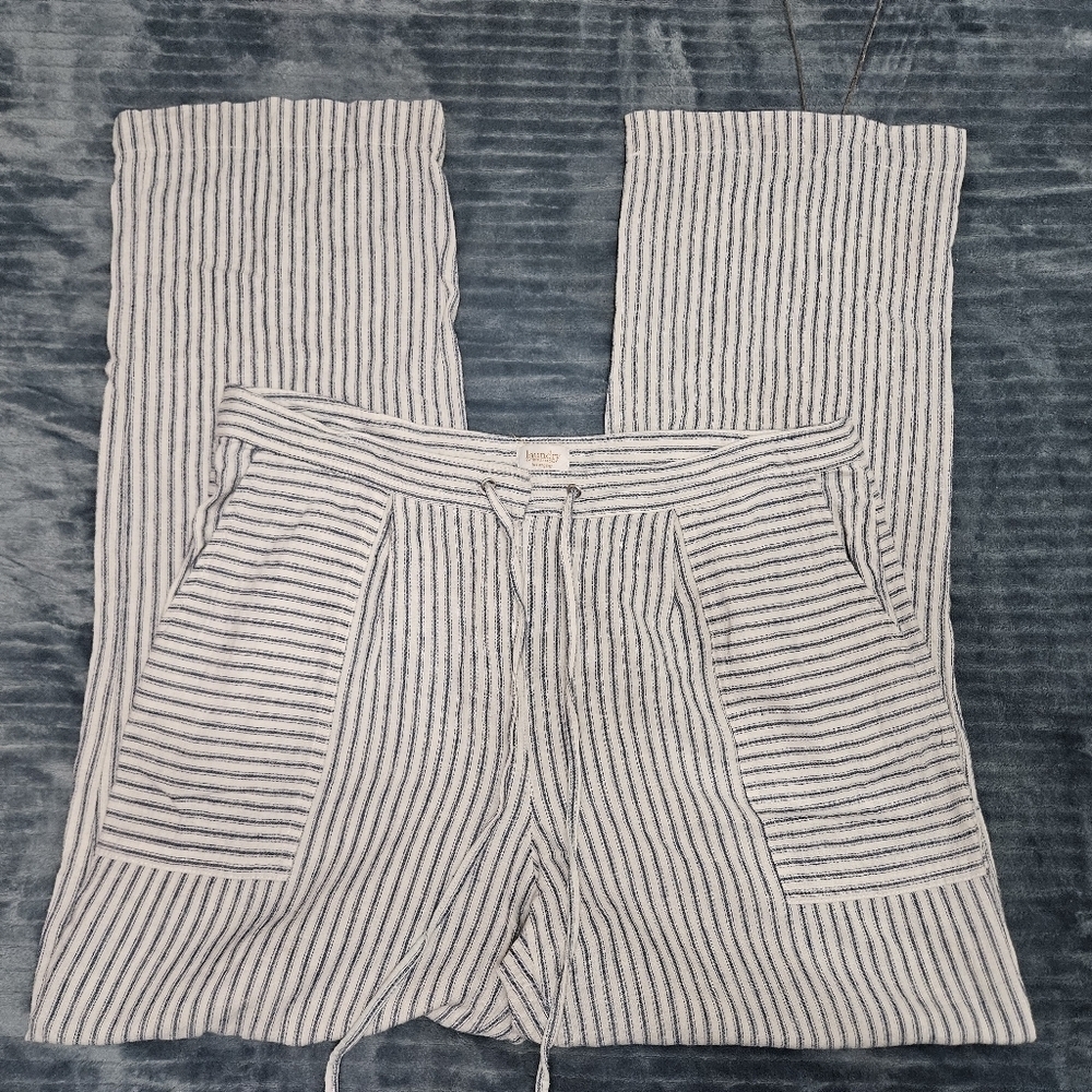 Womens Pinstriped Laundry By Shelli Segal Wide Leg Pants! - Picture 2 of 9